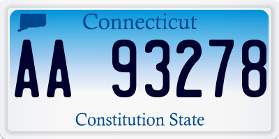 CT license plate AA93278