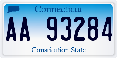 CT license plate AA93284