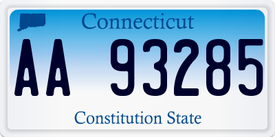 CT license plate AA93285