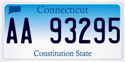 CT license plate AA93295