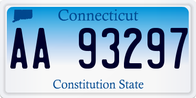 CT license plate AA93297