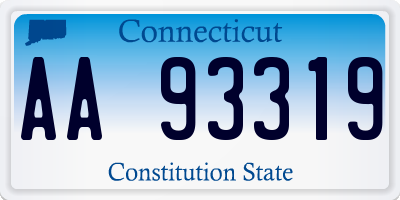 CT license plate AA93319