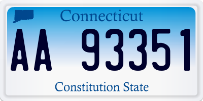CT license plate AA93351