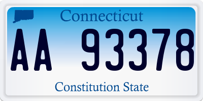 CT license plate AA93378