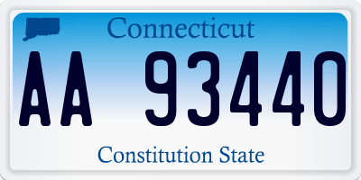 CT license plate AA93440