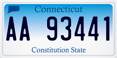 CT license plate AA93441