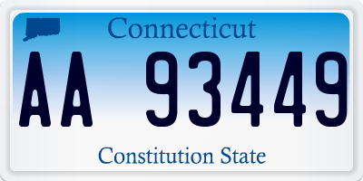 CT license plate AA93449
