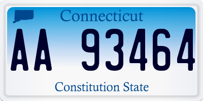 CT license plate AA93464