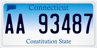 CT license plate AA93487