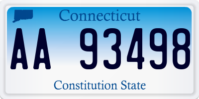 CT license plate AA93498