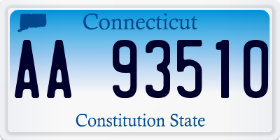 CT license plate AA93510