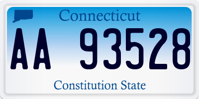 CT license plate AA93528