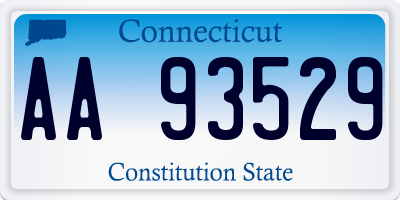 CT license plate AA93529