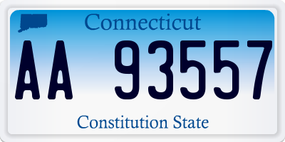 CT license plate AA93557