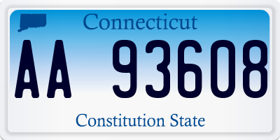 CT license plate AA93608