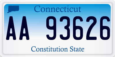 CT license plate AA93626