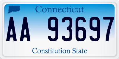CT license plate AA93697