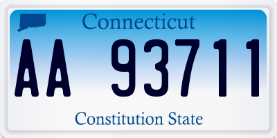 CT license plate AA93711