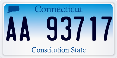 CT license plate AA93717