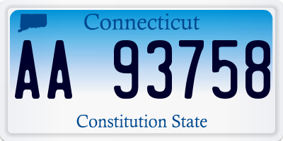 CT license plate AA93758