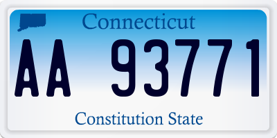 CT license plate AA93771