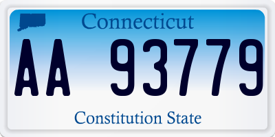 CT license plate AA93779