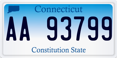 CT license plate AA93799