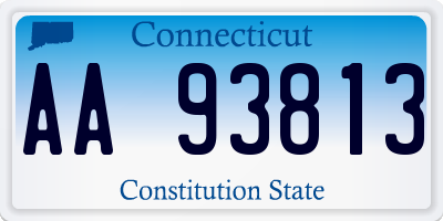 CT license plate AA93813