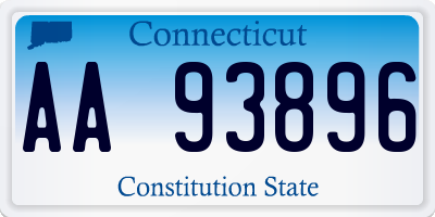 CT license plate AA93896