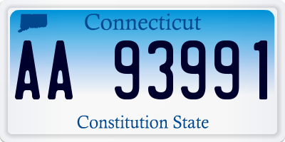 CT license plate AA93991