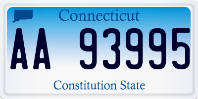 CT license plate AA93995