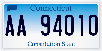 CT license plate AA94010