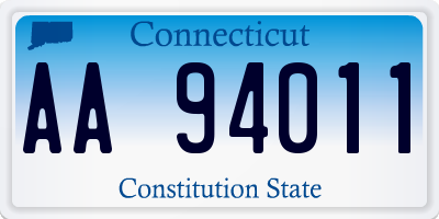 CT license plate AA94011
