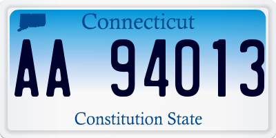 CT license plate AA94013