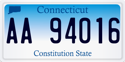 CT license plate AA94016