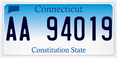 CT license plate AA94019