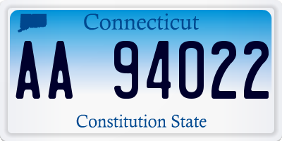 CT license plate AA94022