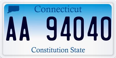 CT license plate AA94040