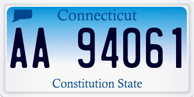 CT license plate AA94061