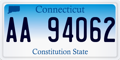 CT license plate AA94062