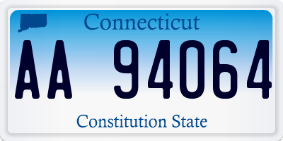 CT license plate AA94064