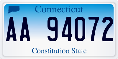 CT license plate AA94072