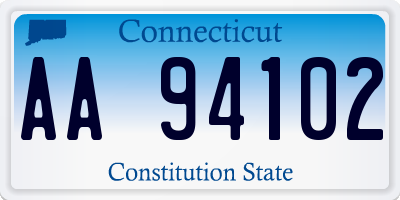 CT license plate AA94102