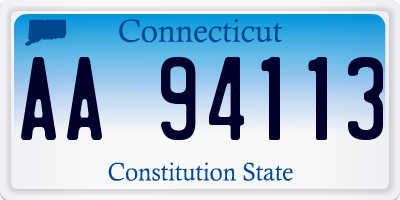 CT license plate AA94113