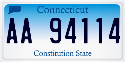 CT license plate AA94114