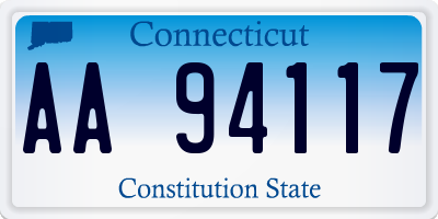 CT license plate AA94117