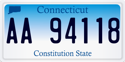 CT license plate AA94118