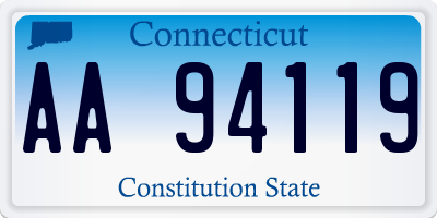 CT license plate AA94119