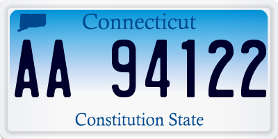 CT license plate AA94122