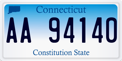 CT license plate AA94140